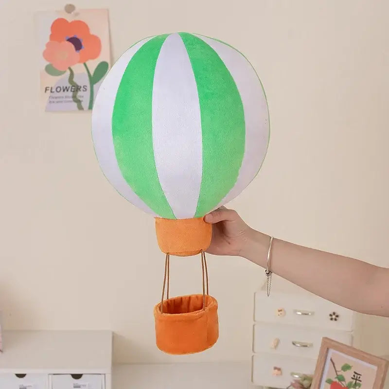 peluche montgolfière Vert / 20cm