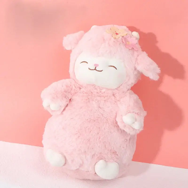 peluche mouton rose