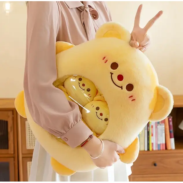 peluche ours jaune