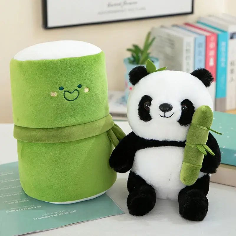 peluche panda bambou