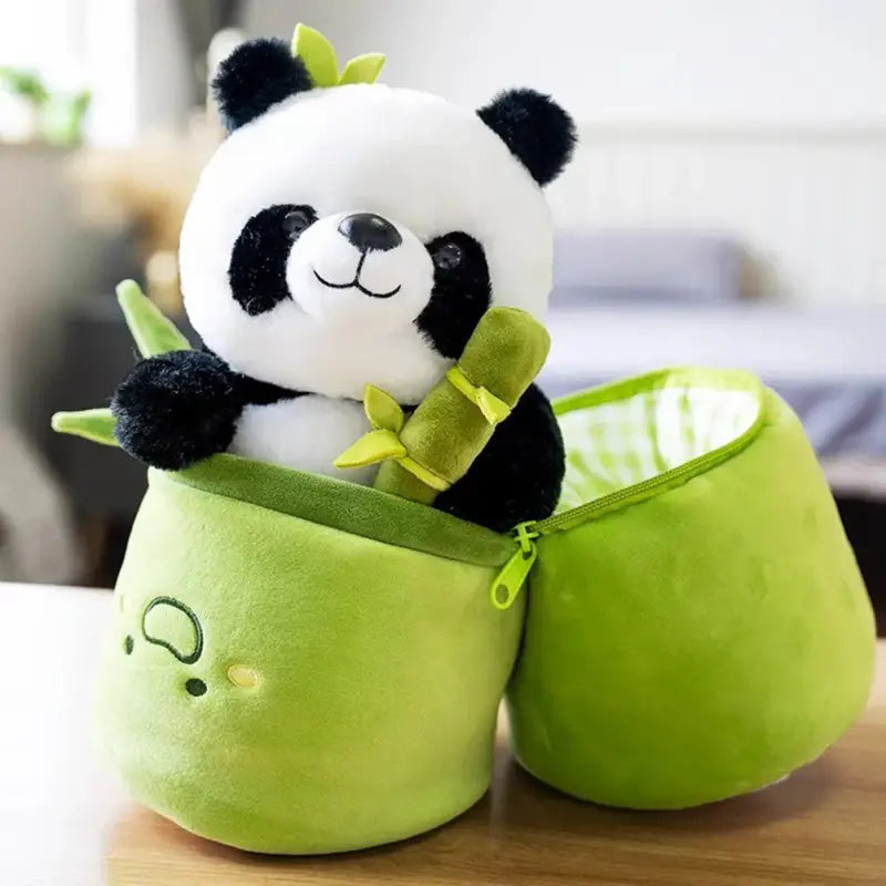 peluche panda bambou 25cm