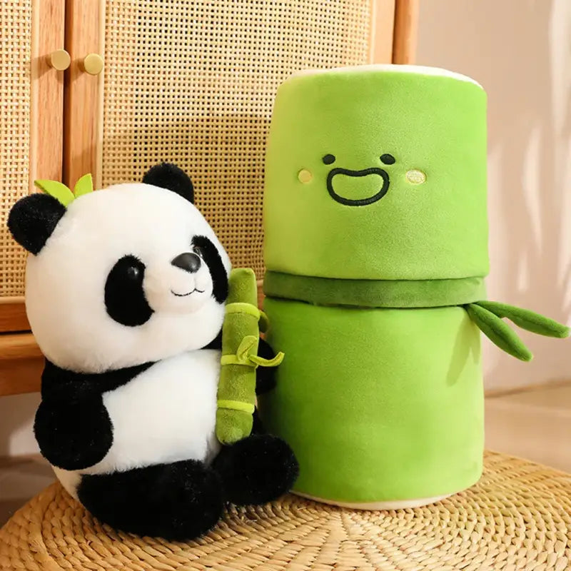 peluche panda bambou