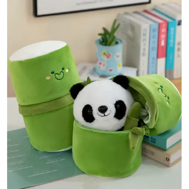 peluche panda bambou