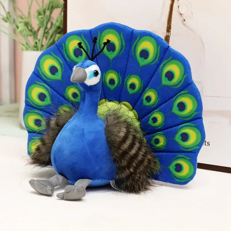 peluche paon - Bleu