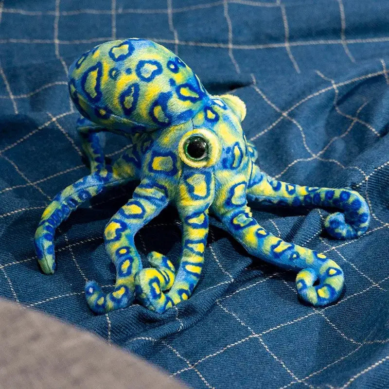 peluche pieuvre bleue