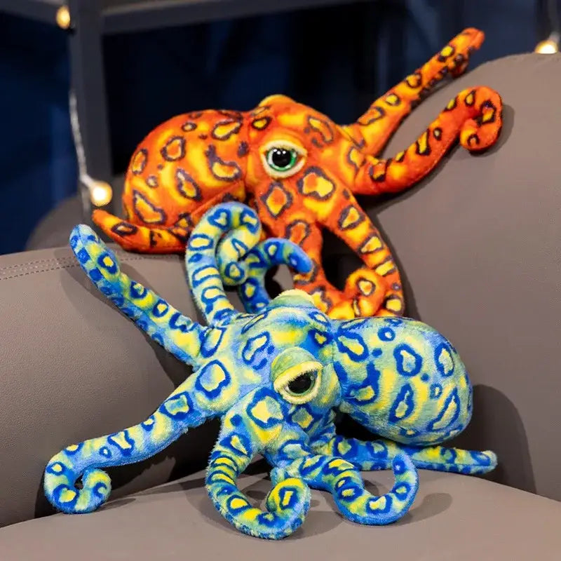 peluche pieuvre bleue
