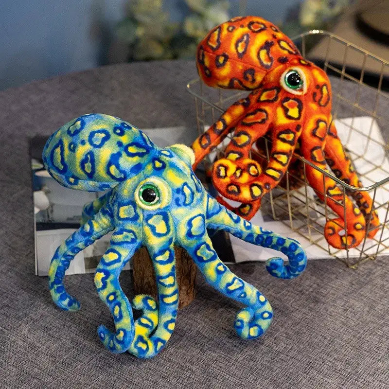 peluche pieuvre bleue