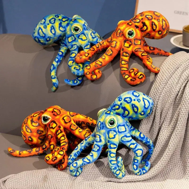 peluche pieuvre bleue