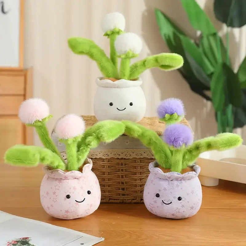 peluche plante en pot