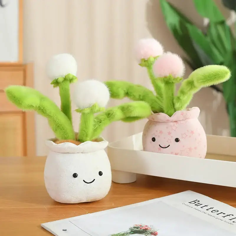 peluche plante en pot