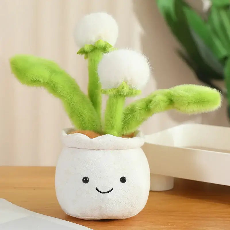 peluche plante en pot - Blanc