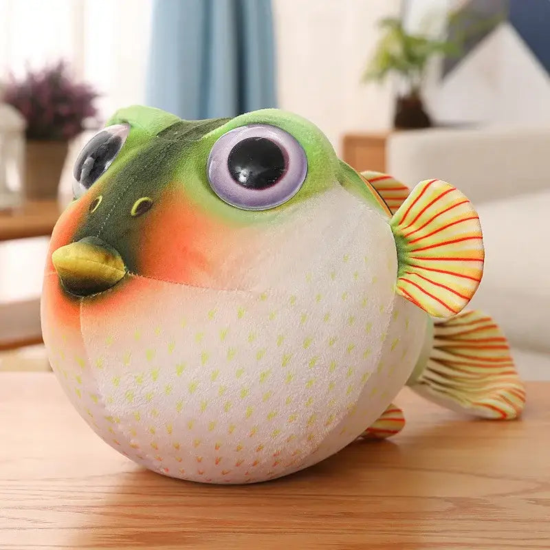 peluche poisson globe - Vert / 26cm