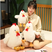peluche poule blanche