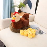 peluche poule et poussin