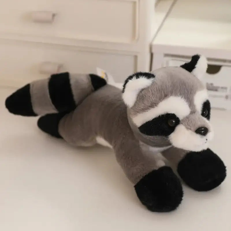 peluche raton laveur réaliste - 20cm