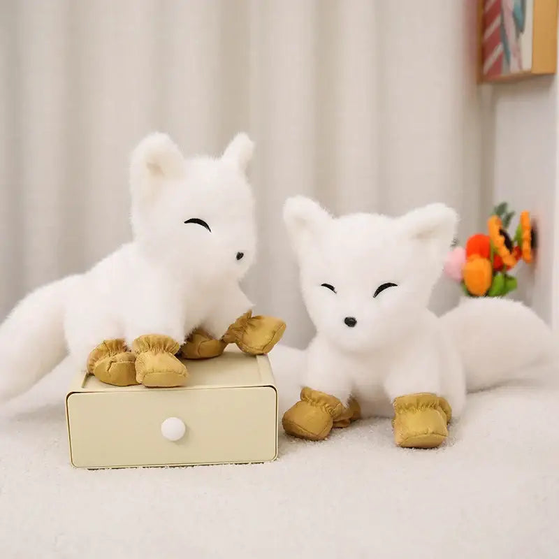 peluche renard des neiges