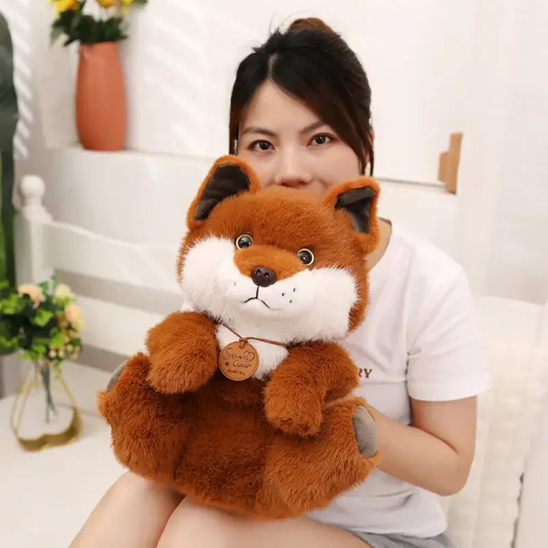 peluche renard gros yeux