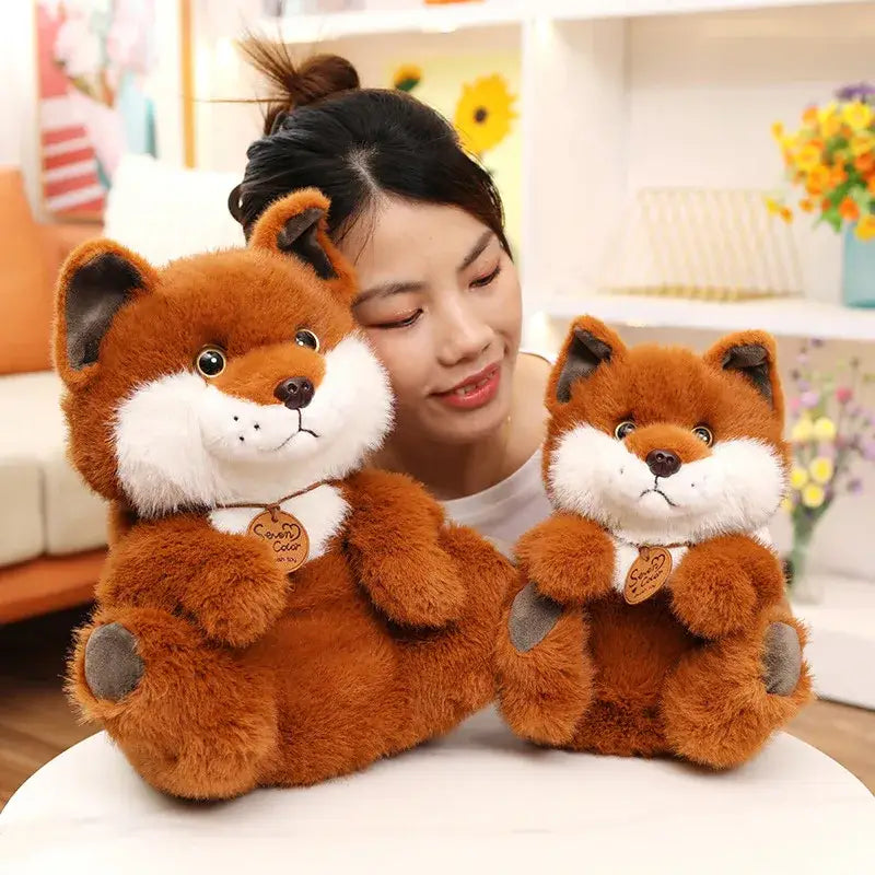 peluche renard gros yeux