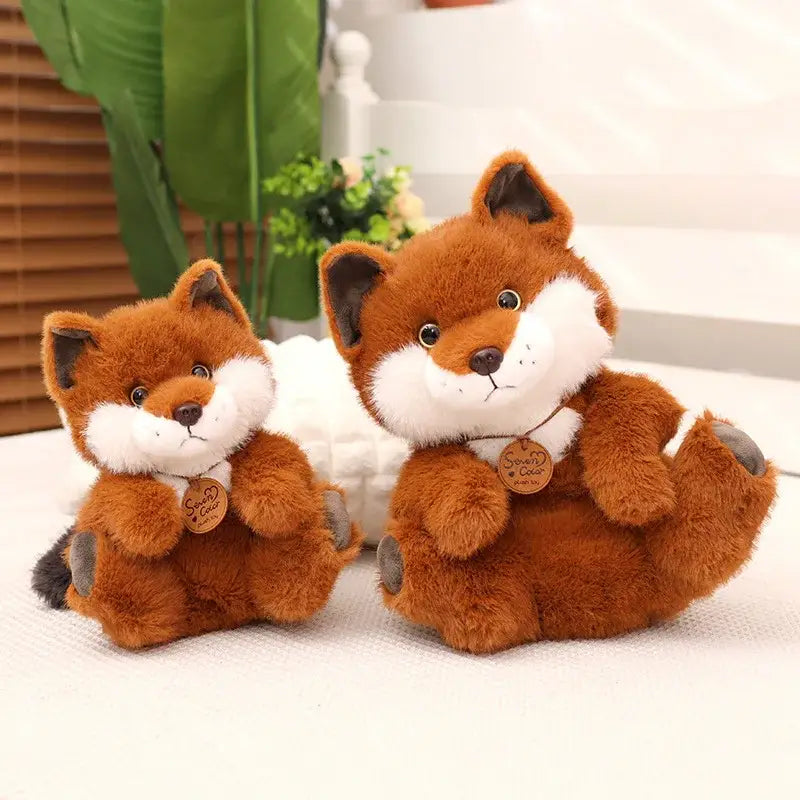 peluche renard gros yeux