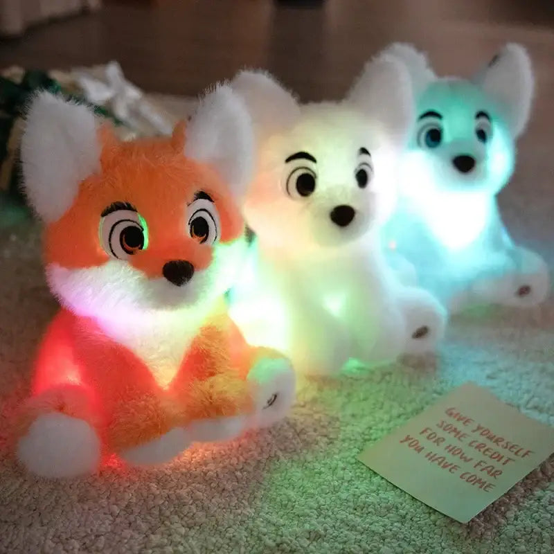 peluche renard lumineux