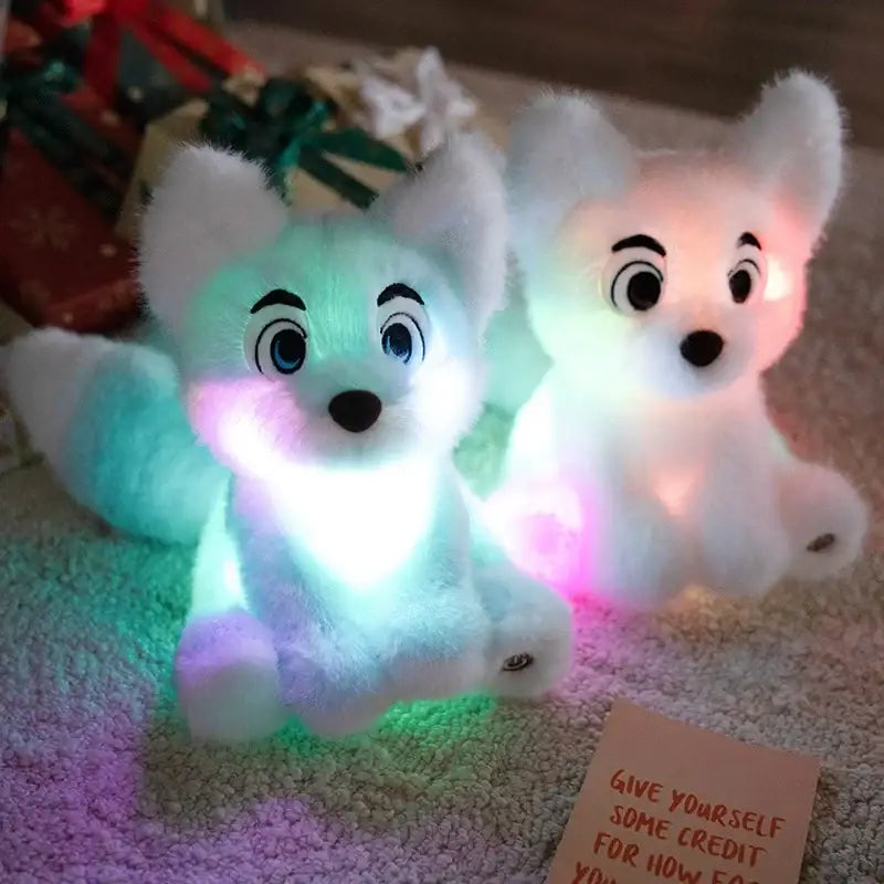 peluche renard lumineux