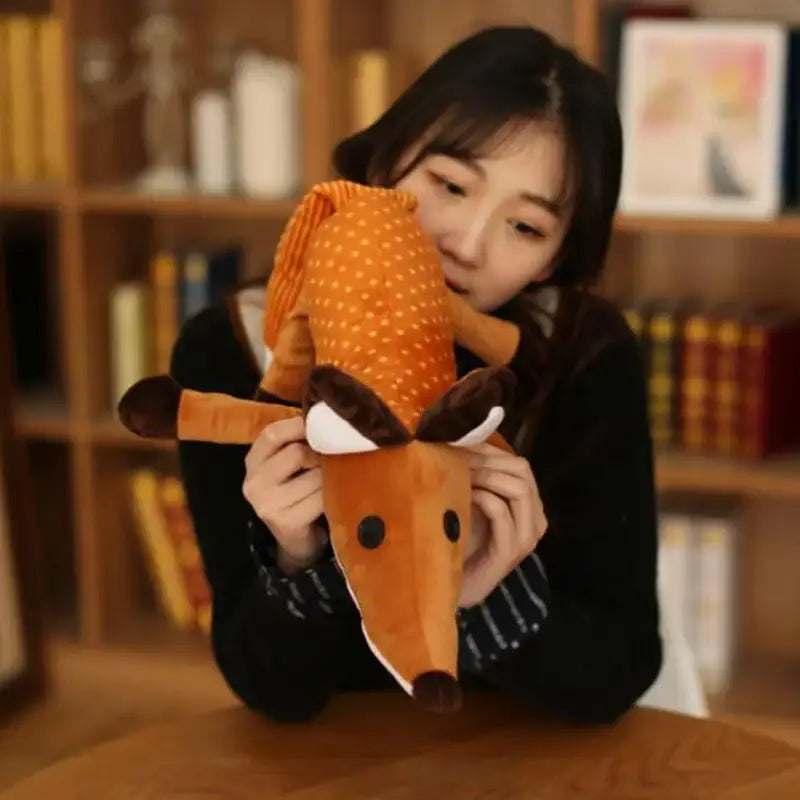 peluche renard plat