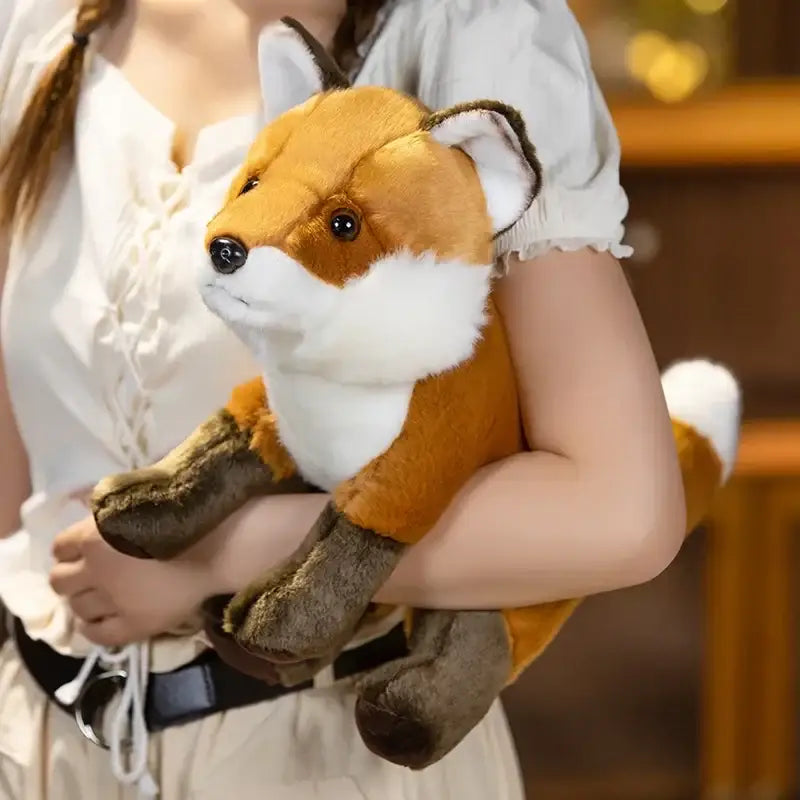 peluche renard realiste