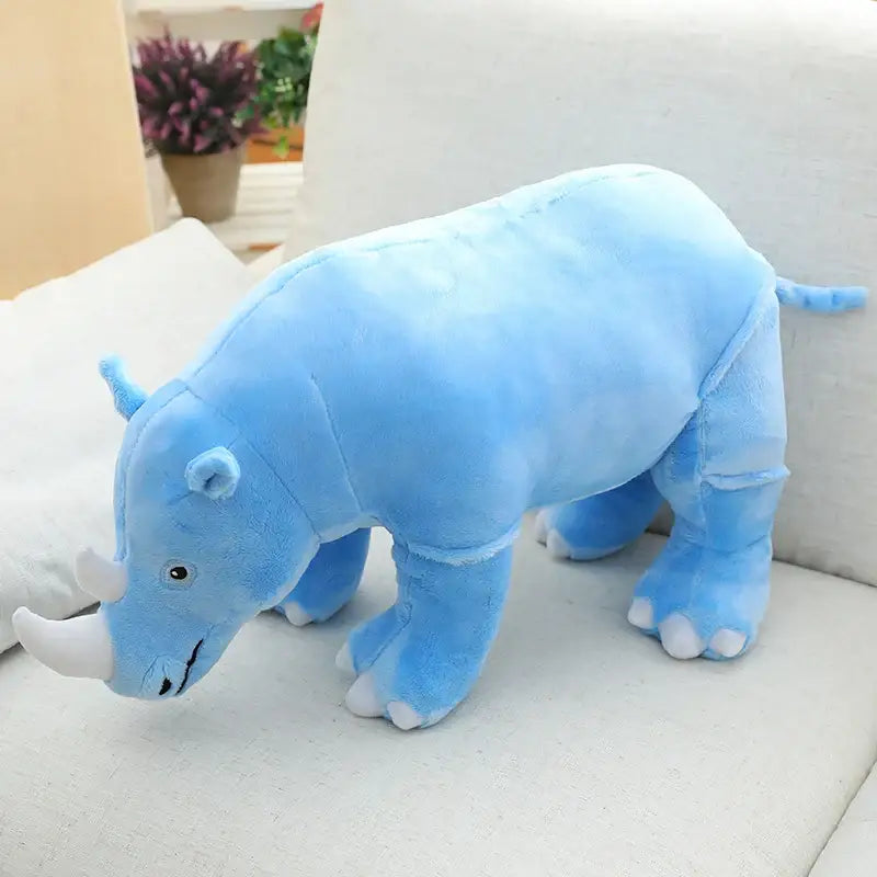 peluche rhinocéros - Bleu / 40cm