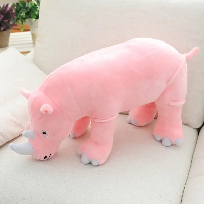 peluche rhinocéros - Rose / 40cm
