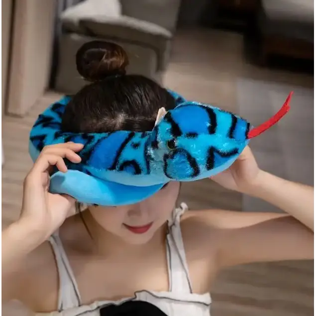 peluche serpent bleu