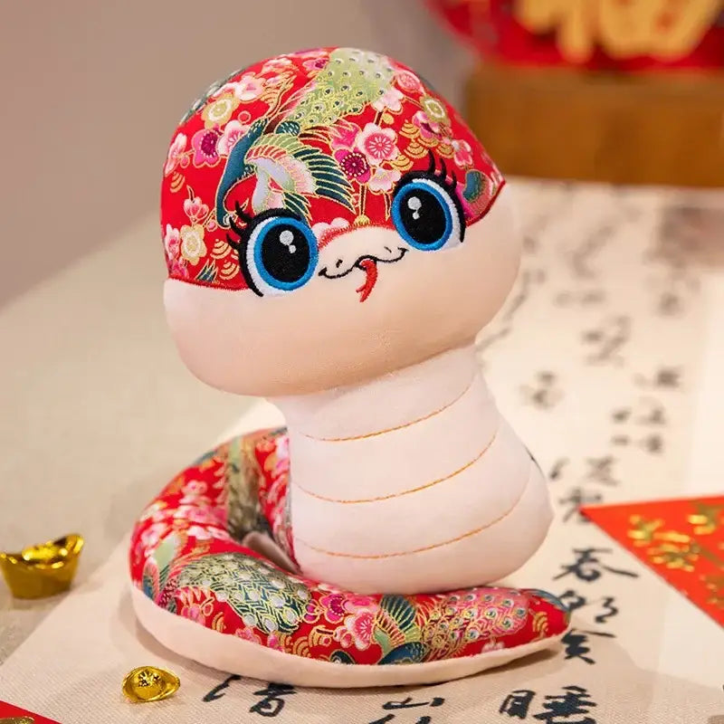 peluche serpent nouvel an chinois - Blanc / 20cm