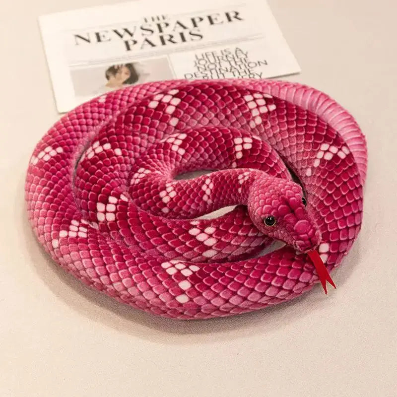 peluche serpent rose - 60cm