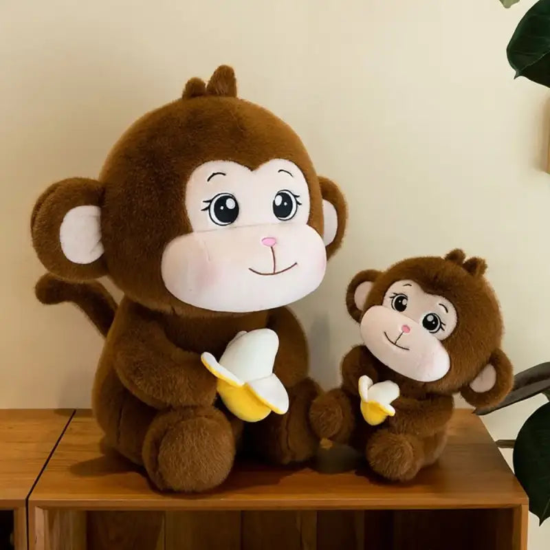 peluche singe avec banane