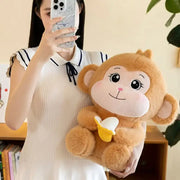 peluche singe avec banane