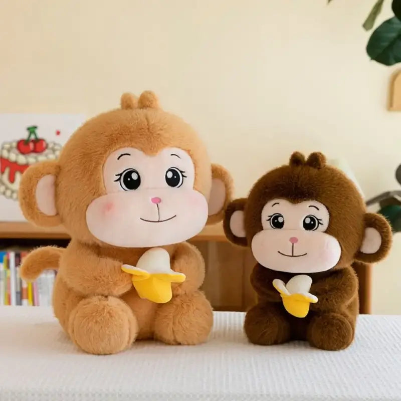 peluche singe avec banane