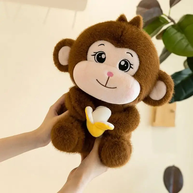 peluche singe avec banane