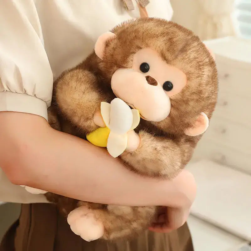peluche singe banane