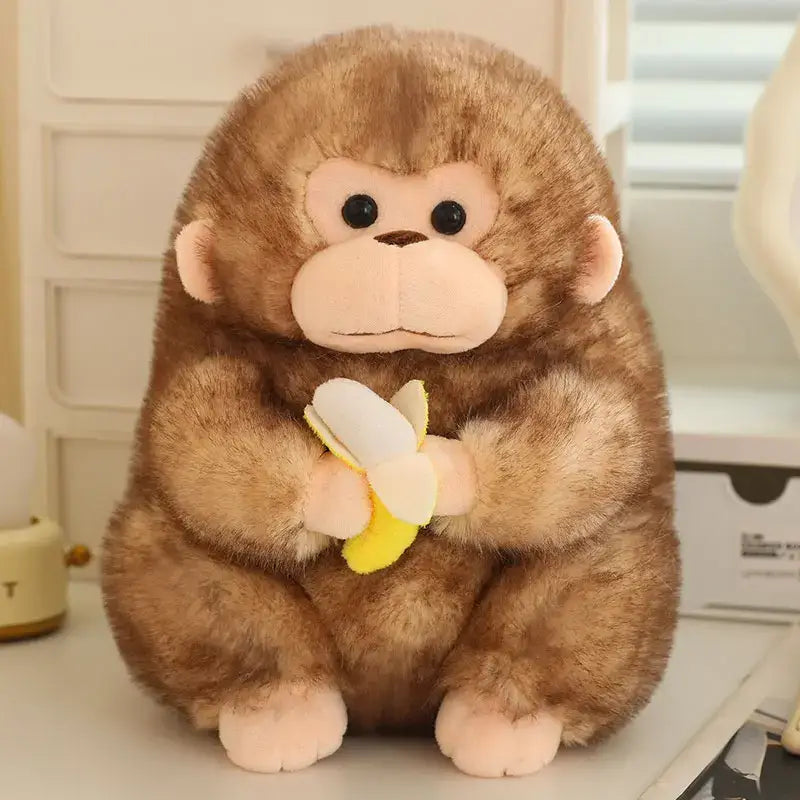 peluche singe banane - Brun / 23cm