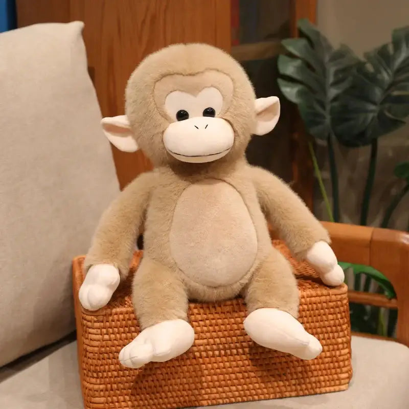 peluche singe chimpanzé - Beige / 28cm