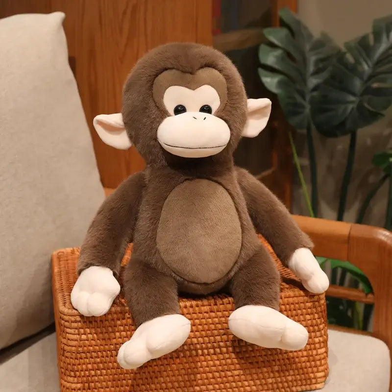 peluche singe chimpanzé - Brun / 28cm