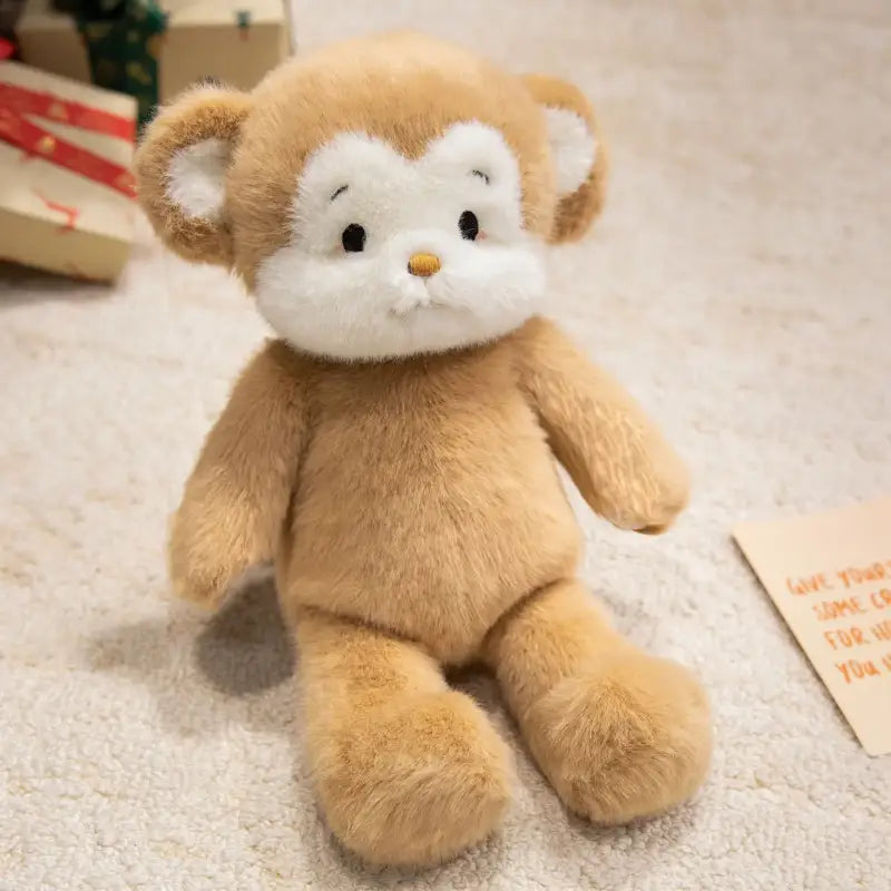 peluche singe marron