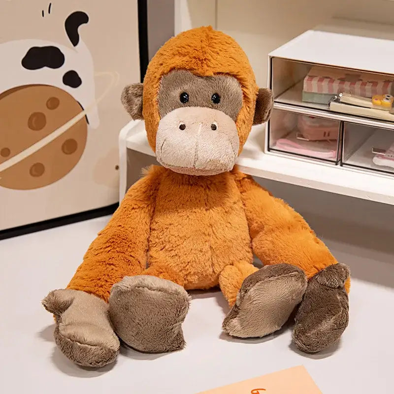 peluche singe orange - 23cm
