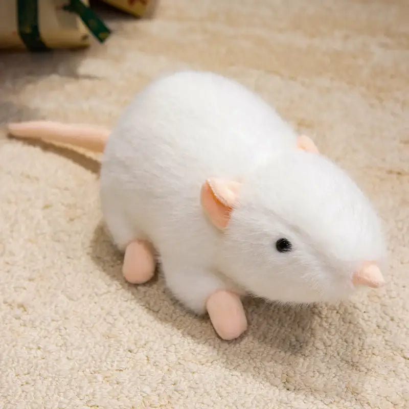 peluche souris geante Blanc / 50cm
