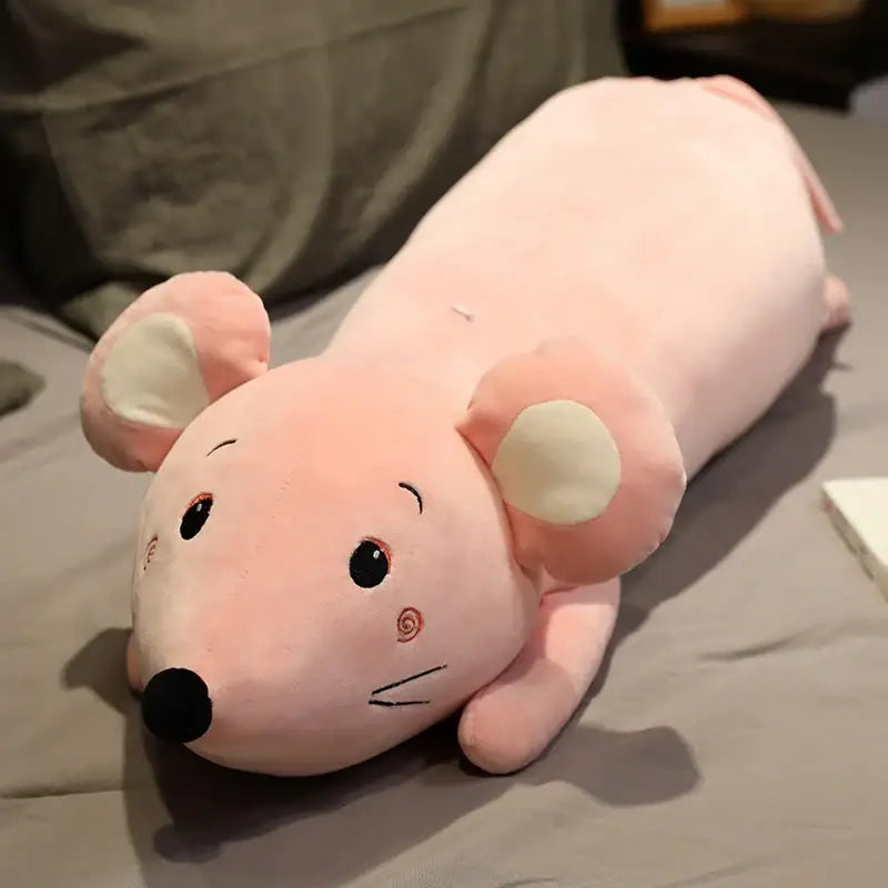 peluche souris rose - Réveillée / 70cm