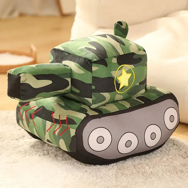 peluche tank - 19x22x16cm