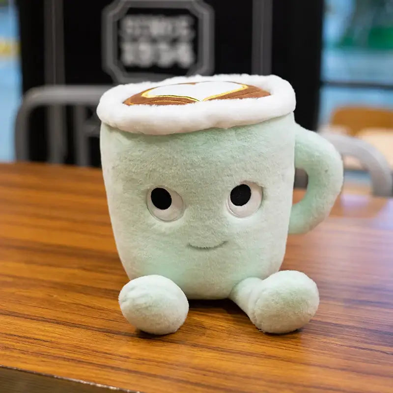 peluche tasse à café Vert / 30cm
