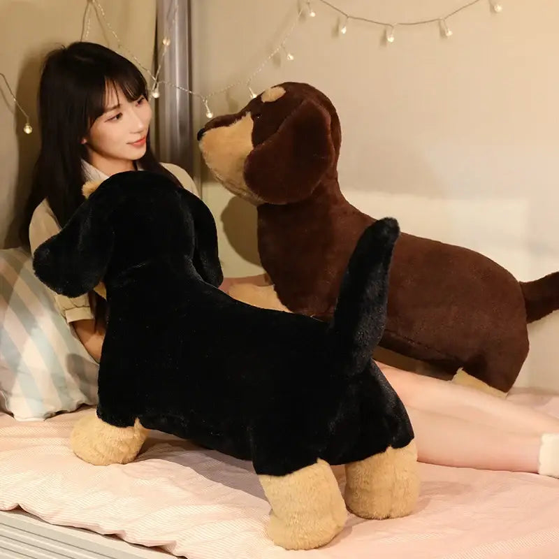 Peluche Teckel Réaliste
