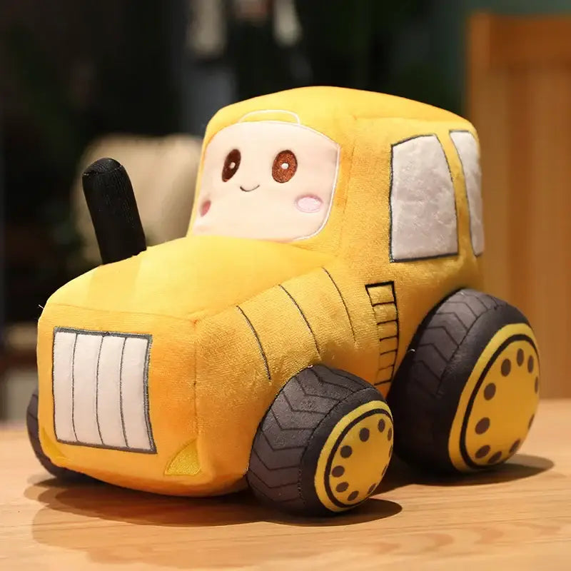 peluche tracteur - Jaune / 45x30cm