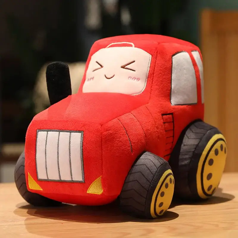 peluche tracteur - Rouge / 45x30cm