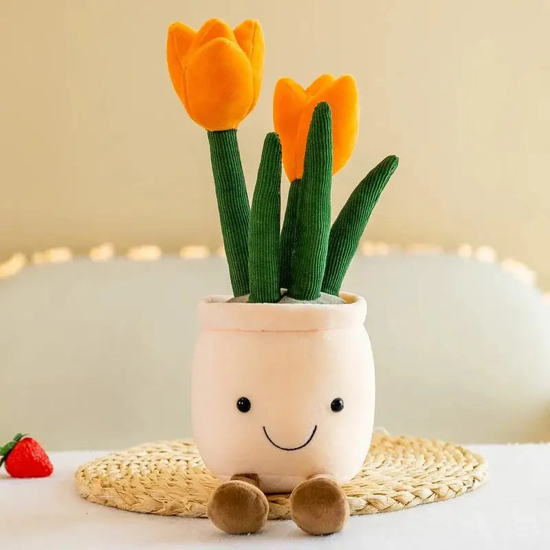 peluche tulipe Orange